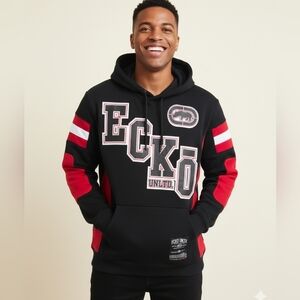 Ecko Unlimited Black and Red Hoodie